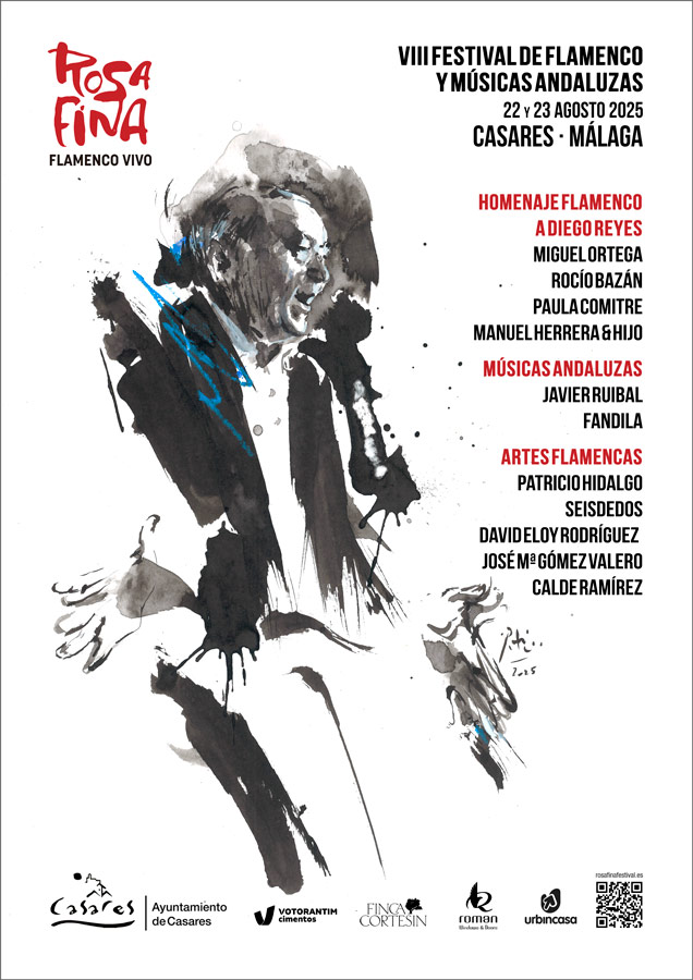 Cartel 8º Festival Flamenco Rosa Fina de Casares