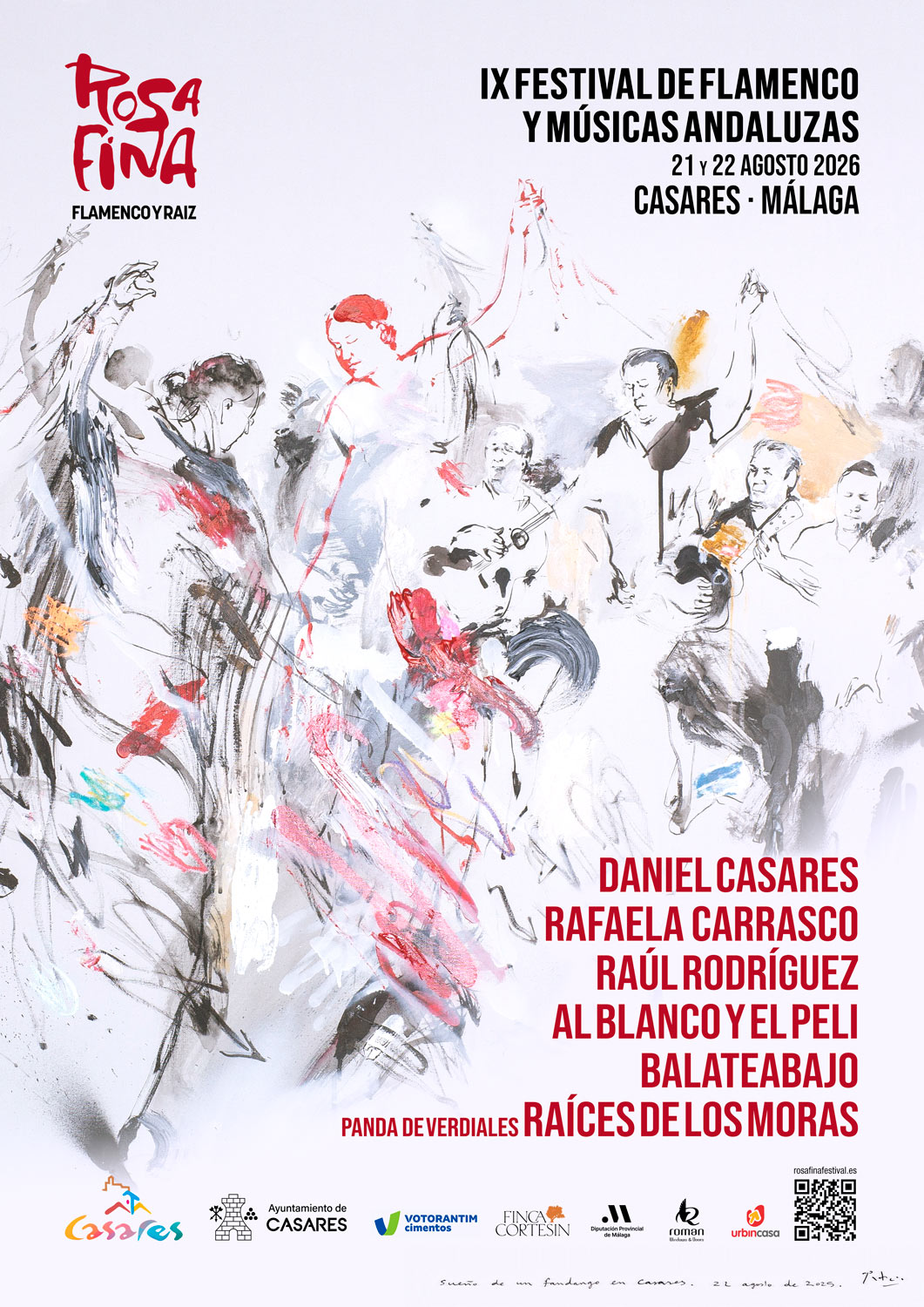 Cartel Festival Flamenco Rosa Fina de Casares 2026