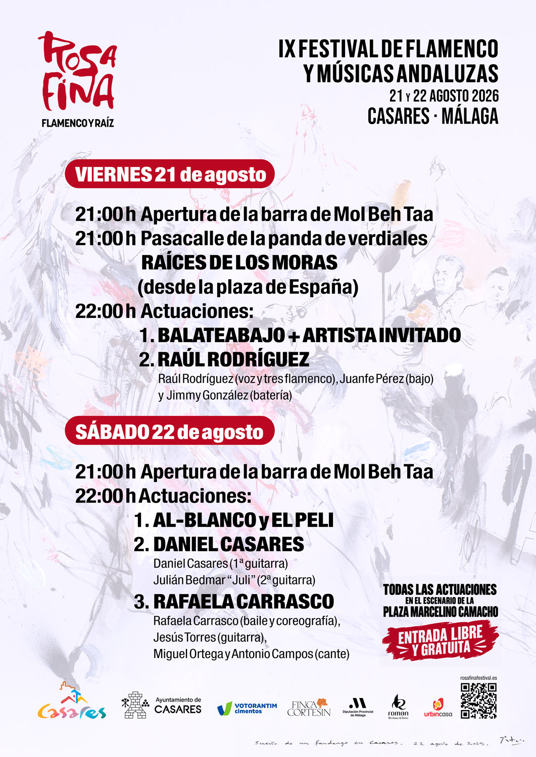 Horario Festival Flamenco Rosa Fina de Casares 2026